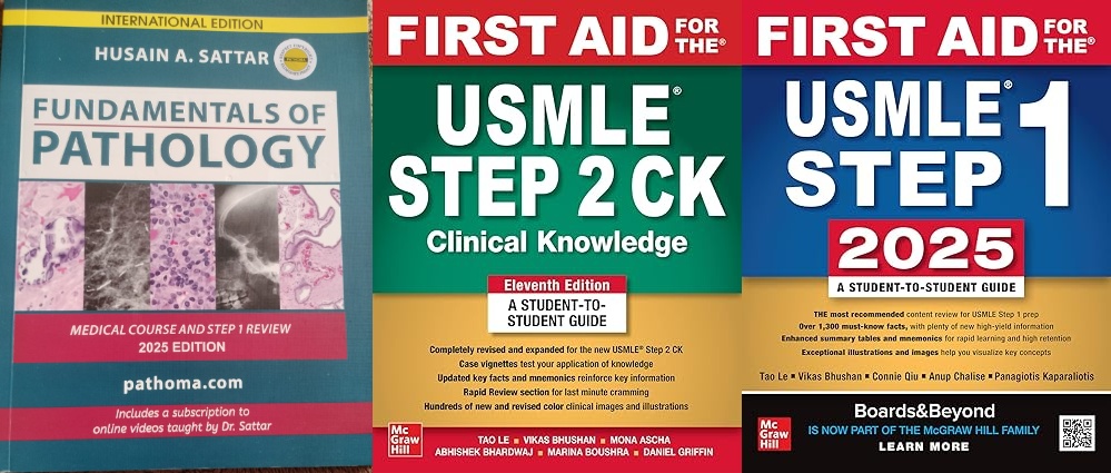 First Aid Step 1 2025 + First Aid Step 2 2025 + Pathoma 2025